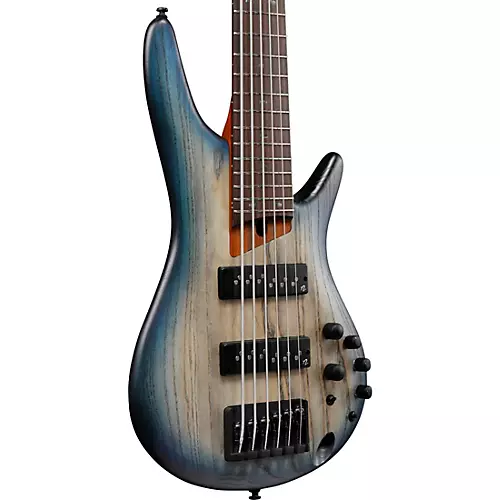 Ibanez SR606E 6-String Electric Bass Guitar Cosmic Blue Starburst Flat