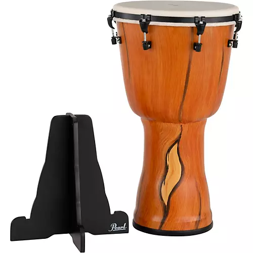 Pearl Top Tuned Djembe With PBJSTD Wood Djembe Stand 14 in. Artisan Cypress