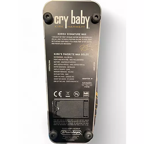 Used Dunlop KH95X Kirk Hammett Signature Cry Baby Wah Effect Pedal