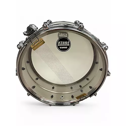 Used TAMA 6X14 Starphonic Snare Metallic Silver Drum Metallic Silver 13