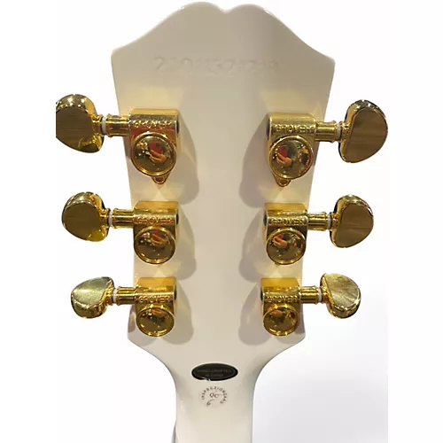 Used Epiphone Les Paul Custom Alpine White Solid Body Electric Guitar Alpine White