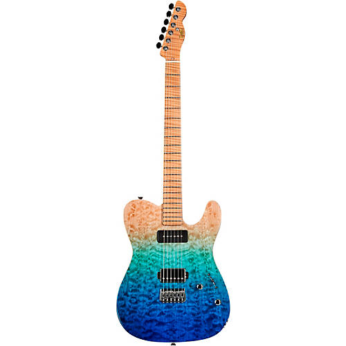 LsL Instruments Bad Bone 290 Deluxe Laguna Gradient Electric Guitar Laguna Blue