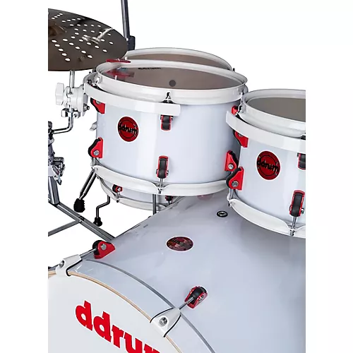 ddrum Hybrid Player 5-Piece Acoustic-Electric Shell Pack White/Red