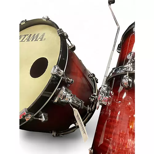 Used 2018 TAMA 3 Piece Starclassic RED MAHOGANY Drum Kit RED MAHOGANY