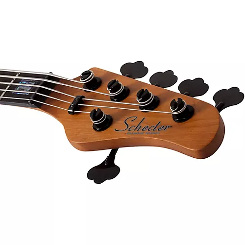 Schecter Guitar Research Model T Exotic Ziricote 5 Electric Bass Natural Satin