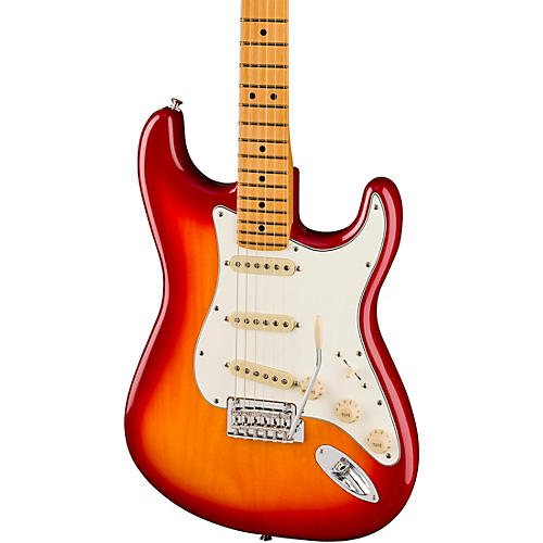 Fender Player II Stratocaster Chambered Ash Body Maple Fingerboard Electric Guitar Aged Cherry Burst