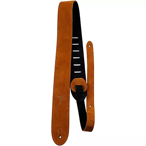 Perri's Leather Guitar Strap with Reversable Natural Suede Backing Teal 2 in.