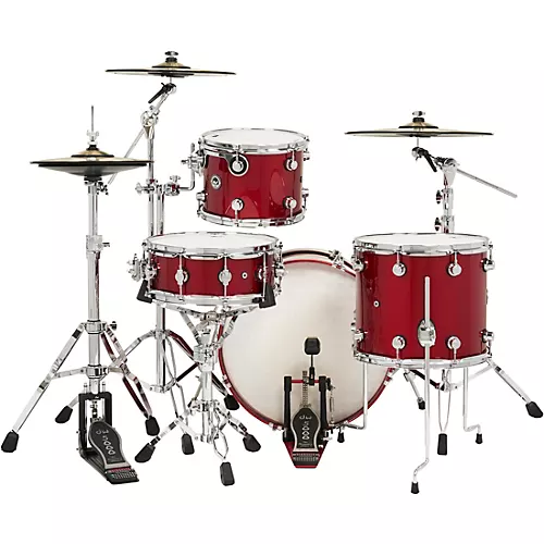 DW DWe Wireless Acoustic-Electronic Convertible 4-Piece Drum Set Bundle With 20