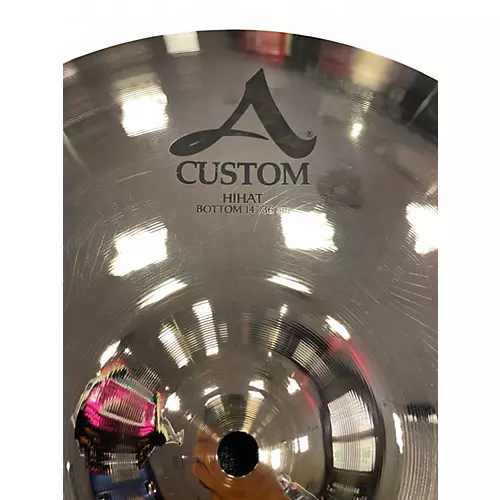 Used Zildjian 14in A Custom Hi Hat Bottom Cymbal 33