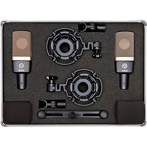 AKG C314 Multi-Pattern Large-Diaphragm Condenser Microphone - Matched Stereo Pair Black