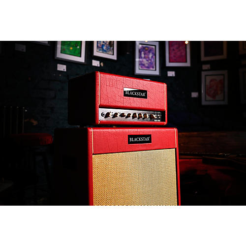 Blackstar St. James Toby Lee 50 6L6 50W Tube Guitar Head and 2x12 Guitar Cabinet Red