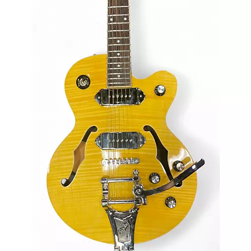 Used Epiphone Wildkat with Bigsby Antique Natural Hollow Body Electric Guitar Antique Natural