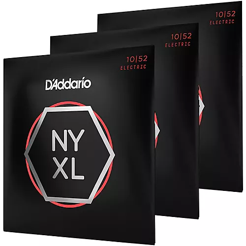 D'Addario NYXL1052 Light Top/Heavy Bottom Electric Guitar Strings 3-Pack Light/Heavy