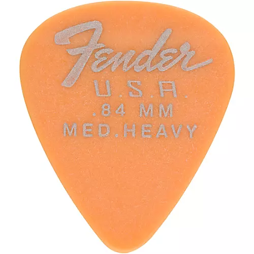 Fender 351 Dura-Tone Delrin Pick (12-Pack), Butterscotch Blonde .84 mm 12 Pack
