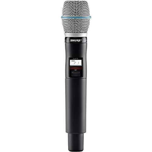 Shure QLXD2/BETA87C Wireless Handheld Microphone Transmitter With Interchangeable BETA 87C Microphone Capsule Band H50