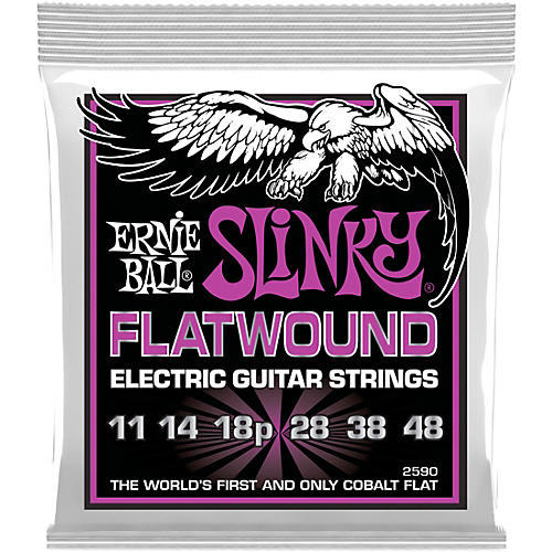 Ernie Ball Power Slinky Flatwound Electric Guitar Strings 11-48