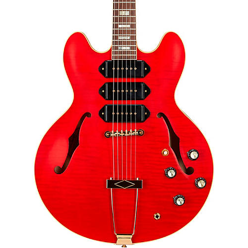 Gibson Custom M2M 1964 ES-335 Figured P-90 VOS Semi-Hollow Electric Guitar Transparent Cherry