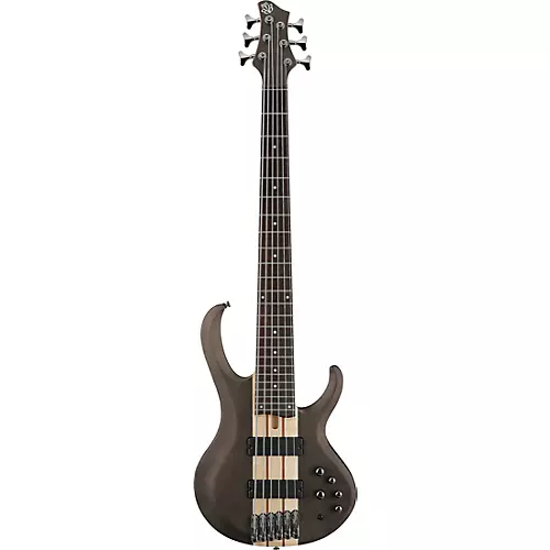 Ibanez BTB606 6-String Electric Bass Guitar Transparent Gray Flat