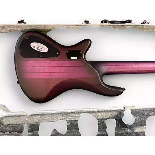Used Schecter Guitar Research Stiletto Studio 5 String PURPLE TRANS BURST Electric Bass Guitar PURPLE TRANS BURST