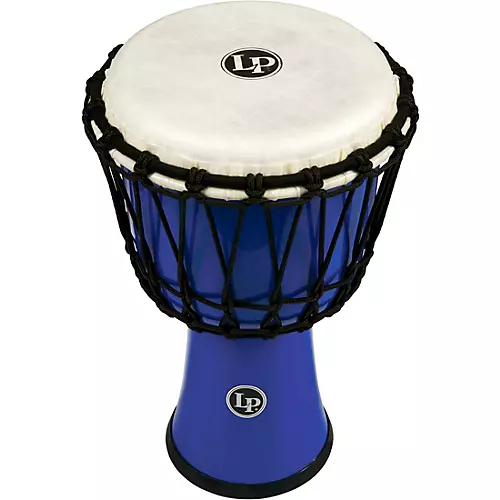 LP World Rope-Tuned Circle Djembe, 7 in. Blue Marble