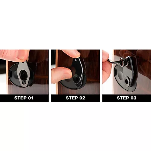 Music Nomad Acousti-Lok Strap Lock Adapter for Taylor Guitars With 9-Volt Expression System Battery Box