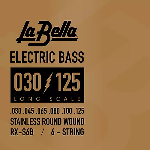 LaBella Rx Series Stainless Steel 6-String Electric Bass Strings (30 - 130)