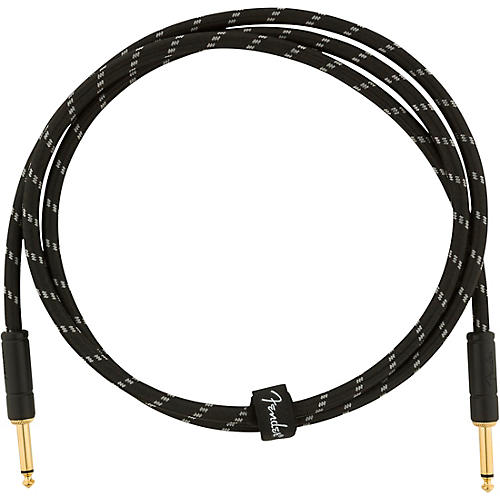Fender Deluxe Series Straight to Straight Instrument Cable 18.6 ft. Yellow Tweed