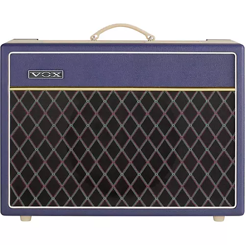 VOX VOX AC15 Custom 15W 1x12 Limited-Edition Tube Guitar Combo Amp w/ KORG Pitchblack X Pedal Tuner Blue/Cream