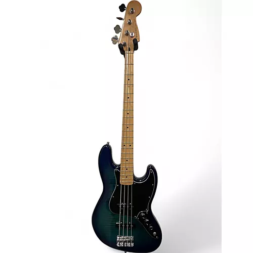 Used Fender Player Jazz Bass Plus Top Blue Burst Electric Bass Guitar Blue Burst