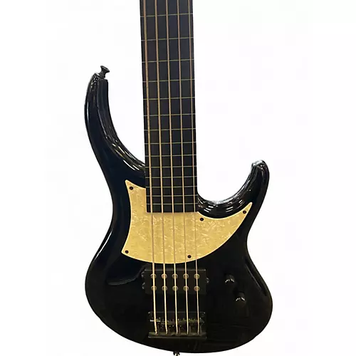 Used MTD Kingston 5 String Fretless Black Electric Bass Guitar Black