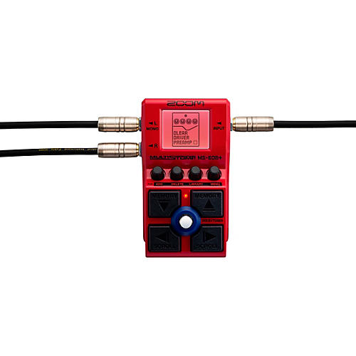 Zoom MS-60B+ MultiStomp Bass Effects Pedal Red