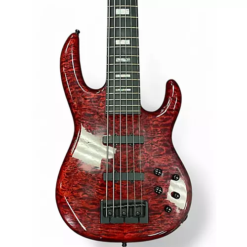 Used Carvin LB76 RED QUILT Electric Bass Guitar RED QUILT