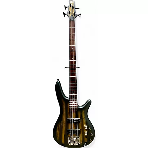 Used Ibanez SR300 Black and Gold Electric Bass Guitar Black and Gold