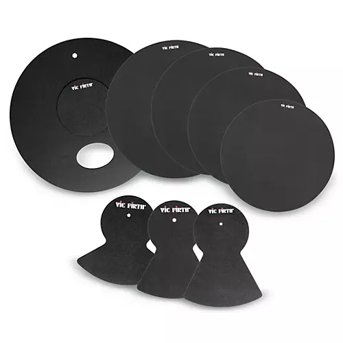 Vic Firth Drum Set Mute Prepack 10,12,14,16,22 in.,hi-hat,and cymbal (2)