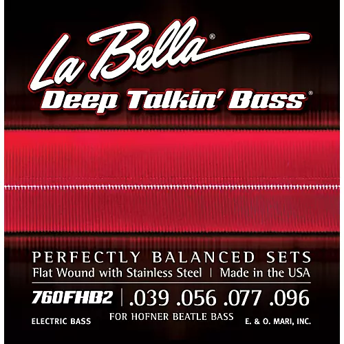 LaBella 760FHB2 Beatle Bass Flat Wound Light Electric Bass Strings