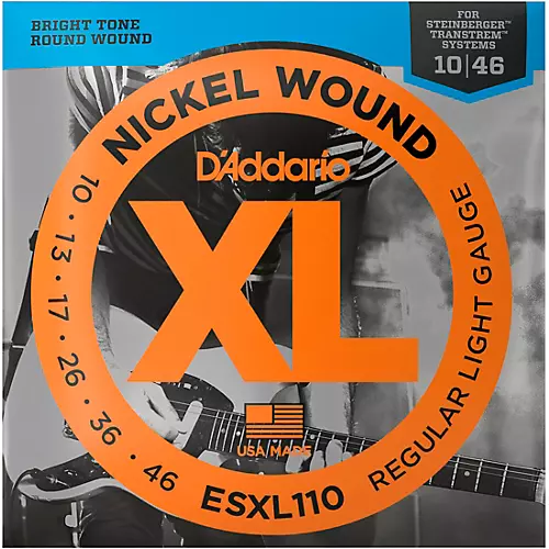 D'Addario ESXL110 Steinberger Regular Light Double Ball End Electric Guitar Strings