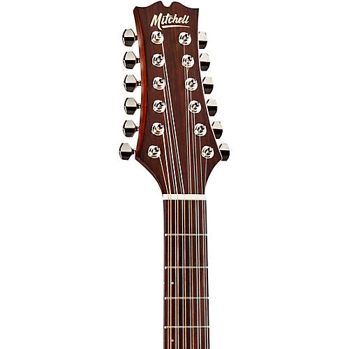 Mitchell T331-TCE-BST Terra 12-String Acoustic-Electric Dreadnought Mahogany Top Guitar Edge Burst