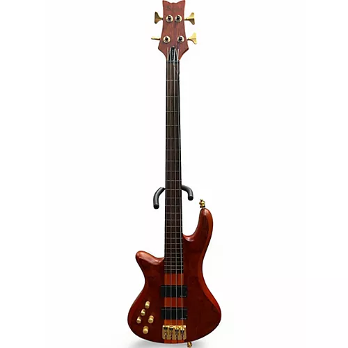 Used Schecter Guitar Research Stiletto Studio 4 String Fretless Honey satin  Electric Bass Guitar Honey satin