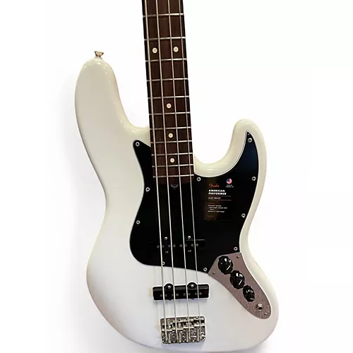 Used Fender American Performer Jazz Bass Arctic White Electric Bass Guitar Arctic White
