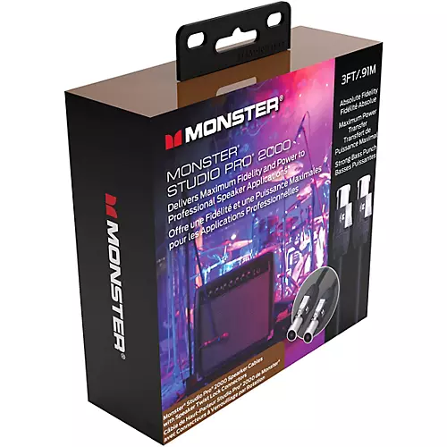 Monster Cable Prolink Studio Pro 2000 Speaker Cable with Speak-On Connectors 20 ft. Black