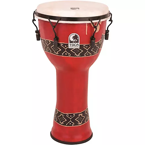 Toca Freestlyle Mechanically Tuned Djembe With Extended Rim 14 in. Black Mamba
