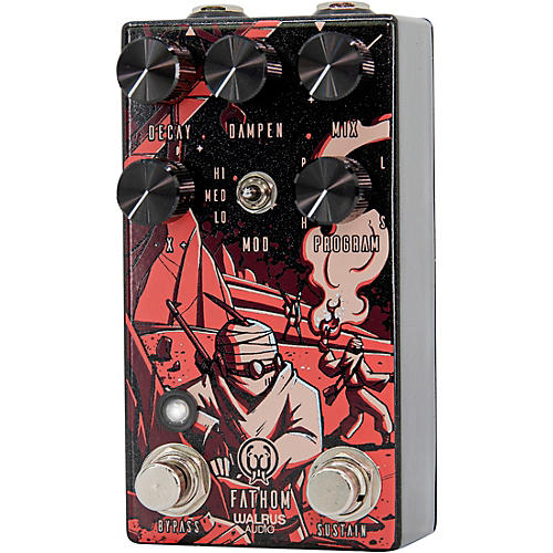 Walrus Audio Fathom Multi-Function Reverb Luna Series v2 Effects Pedal Metallic Black
