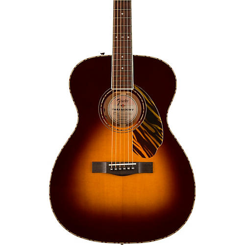 Fender Paramount PO-220E Orchestra Acoustic-Electric Guitar Aged Cognac Burst