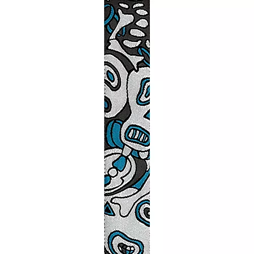D'Addario Joe Satriani Nylon Guitar Strap Black/Red/Green Snakes Mosaic