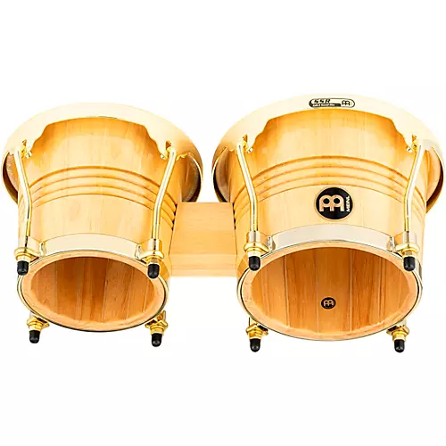 MEINL Rubber Wood Bongos with Gold Tone Hardware Natural