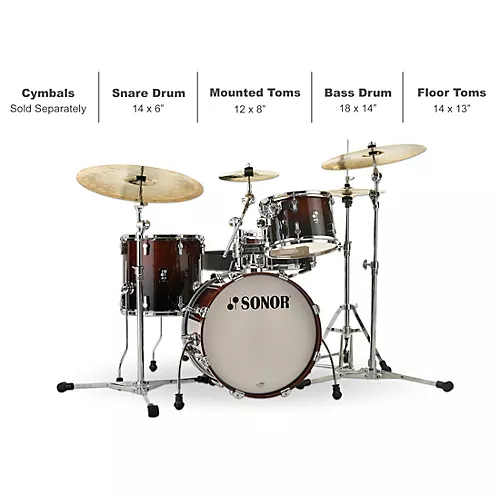 SONOR AQ2 Bop Maple 4-Piece Shell Pack Titanium Quartz