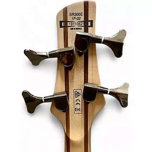 Used Ibanez SR300 Black and Gold Electric Bass Guitar Black and Gold