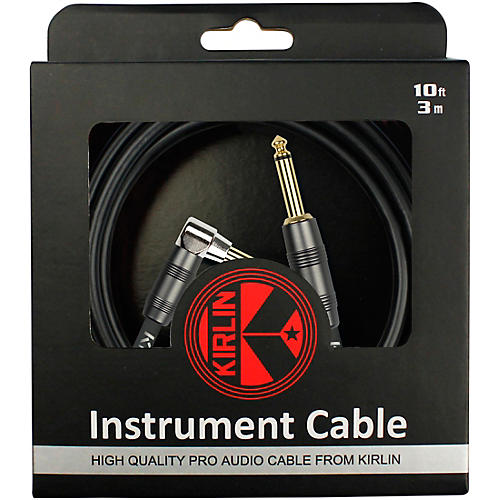 Kirlin 22AWG Instrument Cable, Carbon Black, 1/4