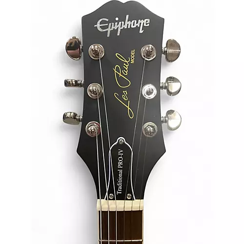 Used Epiphone Les Paul Traditional Pro IV worn wine red Solid Body Electric Guitar worn wine red