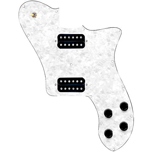 920D Custom Loaded Pickguard for '72 Deluxe Telecaster with Uncovered Smoothies Humbuckers White Pearl